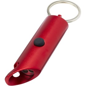Lumière LED IPX Flare en aluminium recyclé et ouvre-bouteille avec porte-clésCouleur:Rouge