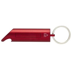 Lumière LED IPX Flare en aluminium recyclé et ouvre-bouteille avec porte-clésCouleur:Rouge
