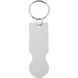 Porte-clés avec jeton pour chariot RheaCouleur:Argent