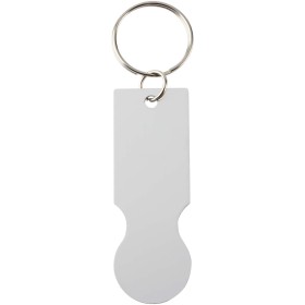 Porte-clés avec jeton pour chariot RheaCouleur:Argent