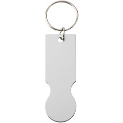 Porte-clés avec jeton pour chariot RheaCouleur:Argent