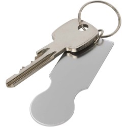 Porte-clés avec jeton pour chariot RheaCouleur:Argent