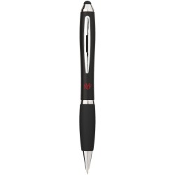 Stylo bille stylet coloré avec grip noir NashCouleur:Noir