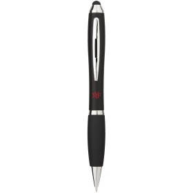 Stylo bille stylet coloré avec grip noir NashCouleur:Noir