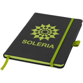 Carnet de notes A5 Colour-edge à couverture rigideCouleur:Noir / Citron vert