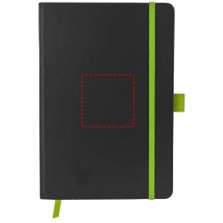Carnet de notes A5 Colour-edge à couverture rigideCouleur:Noir / Citron vert
