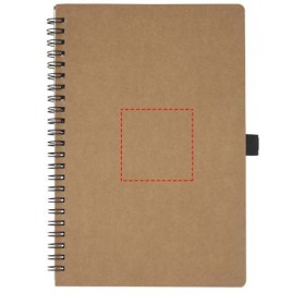 Carnet Cobble A5 à spirales en carton recyclé avec papier de pierreCouleur:Naturel