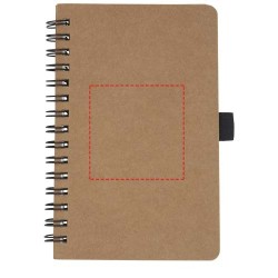 Carnet Cobble A6 à spirales en carton recyclé avec papier de pierreCouleur:Naturel