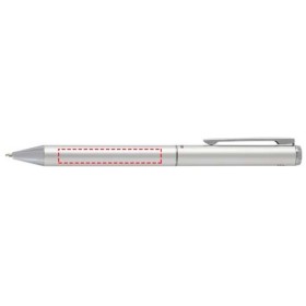 Ensemble-cadeau stylo bille et stylo roller Lucetto en aluminium recycléCouleur:Argent