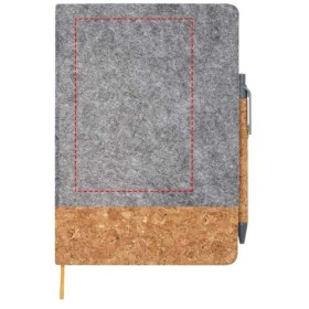 Carnet à couverture rigide A5 VeronicaCouleur:Gris / Naturel