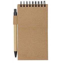 Bloc-notes autocollant avec stylo bille Flipper (encre noire)Couleur:Naturel