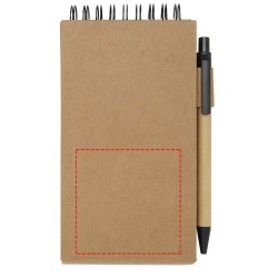 Bloc-notes autocollant avec stylo bille Flipper (encre noire)Couleur:Naturel