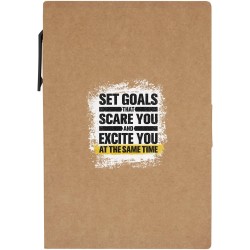 Livret à notes autocollantes Swift avec stylo bille (encre noire)Couleur:Naturel