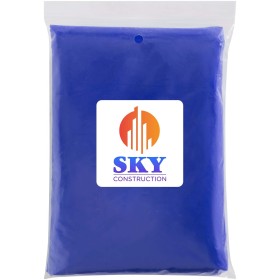 Poncho jetable pour la pluie Mayan recyclé certifié GRS avec pochette de rangementCouleur:Bleu royal