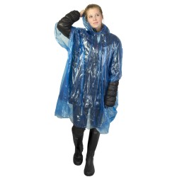 Poncho jetable pour la pluie Mayan recyclé certifié GRS avec pochette de rangementCouleur:Bleu royal