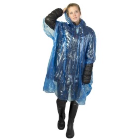 Poncho jetable pour la pluie Mayan recyclé certifié GRS avec pochette de rangementCouleur:Bleu royal
