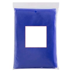 Poncho jetable pour la pluie Mayan recyclé certifié GRS avec pochette de rangementCouleur:Bleu royal