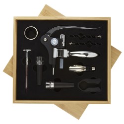 Coffret à vin 9 pièces MalbickCouleur:Naturel / Argent