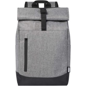 Sac à dos Hoss avec rabat enroulable pour ordinateur portable de 15,6" 12LCouleur:Gris / Noir