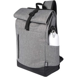 Sac à dos Hoss avec rabat enroulable pour ordinateur portable de 15,6" 12LCouleur:Gris / Noir