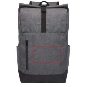 Sac à dos Hoss avec rabat enroulable pour ordinateur portable de 15,6" 12LCouleur:Gris / Noir