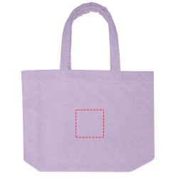 Sac shopping Siam en tissu éponge recyclé GRS de 13 LCouleur:Lilas