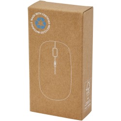 Souris sans fil Menlo en plastique recyclé certifié RCSCouleur:Blanc