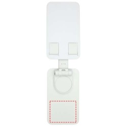 Support de téléphone Alhena pliable en plastique recyclé avec support de bureau en métalCouleur:Blanc