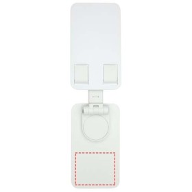 Support de téléphone Alhena pliable en plastique recyclé avec support de bureau en métalCouleur:Blanc