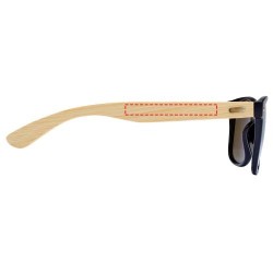 Lunettes de soleil Hue avec branches en bambouCouleur:Bleu / Naturel