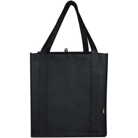 Sac shopping Liberty non tissé recyclé GRS avec fond rigide de 29LCouleur:Noir