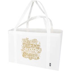 Sac shopping Jumbo extra-large non tissé recyclé GRS de 65LCouleur:Blanc