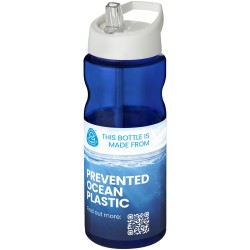Bouteille de sport H2O Active® Eco Base 650ml couvercle bec verseurCouleur:Bleu / Blanc