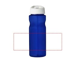 Bouteille de sport H2O Active® Eco Base 650ml couvercle bec verseurCouleur:Bleu / Blanc
