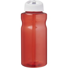 Bouteille de sport H2O Active® Eco Big Base de 1 litre avec couvercle à bec verseurCouleur:Rouge / Blanc