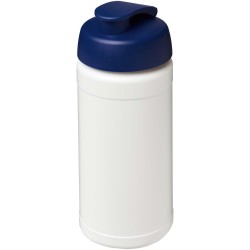 Bouteille de sport Baseline Rise de 500 ml recyclée avec couvercle rabattableCouleur:Blanc / Bleu