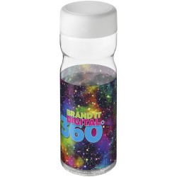 Bouteille de sport H2O Active® Base Tritan™ de 650 ml avec couvercle và visserCouleur:Translucide / Blanc
