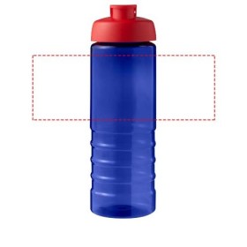Bouteille de sport H2O Active® Eco Treble de 750 ml avec couvercle à basculeCouleur:Bleu / Rouge