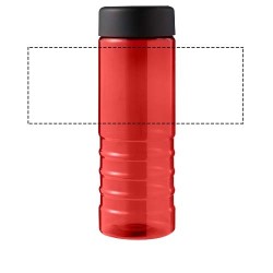 Bouteille de sport H2O Active® Eco Treble de 750 ml avec couvercle visséCouleur:Rouge / Noir