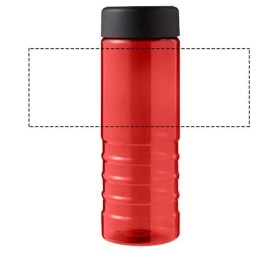 Bouteille de sport H2O Active® Eco Treble de 750 ml avec couvercle visséCouleur:Rouge / Noir