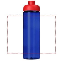 Bouteille de sport H2O Active® Eco Vibe de 850 ml avec couvercle à basculeCouleur:Bleu / Rouge
