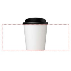 Gobelet avec isolation Brite-Americano® Espresso Recycled de 250 mlCouleur:Blanc / Noir