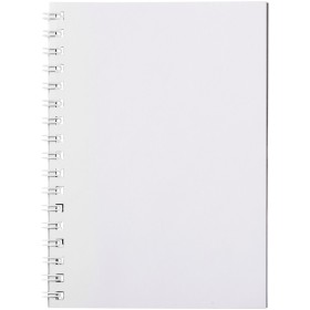 Cahier Desk-Mate® A6 à spirales avec couverture polypropylèneCouleur:Blanc