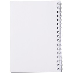 Cahier Desk-Mate® A6 à spirales avec couverture polypropylèneCouleur:Blanc