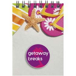 Carnet Desk-Mate® A7 à spiraleCouleur:Blanc / Noir