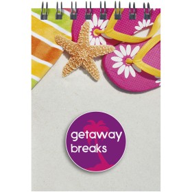 Carnet Desk-Mate® A7 à spiraleCouleur:Blanc / Noir