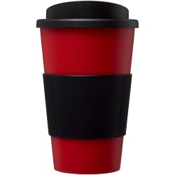 Gobelet Americano® isolant de 350 ml avec gripCouleur:Noir / Rouge