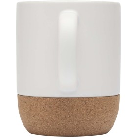 Mug Billie en céramique pour sublimation de 300 ml avec détails en liègeCouleur:Blanc