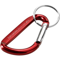 Porte-clés mousqueton Timor en aluminium recyclé RCSCouleur:Rouge