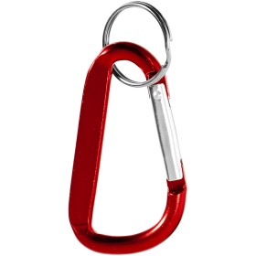 Porte-clés mousqueton Timor en aluminium recyclé RCSCouleur:Rouge
